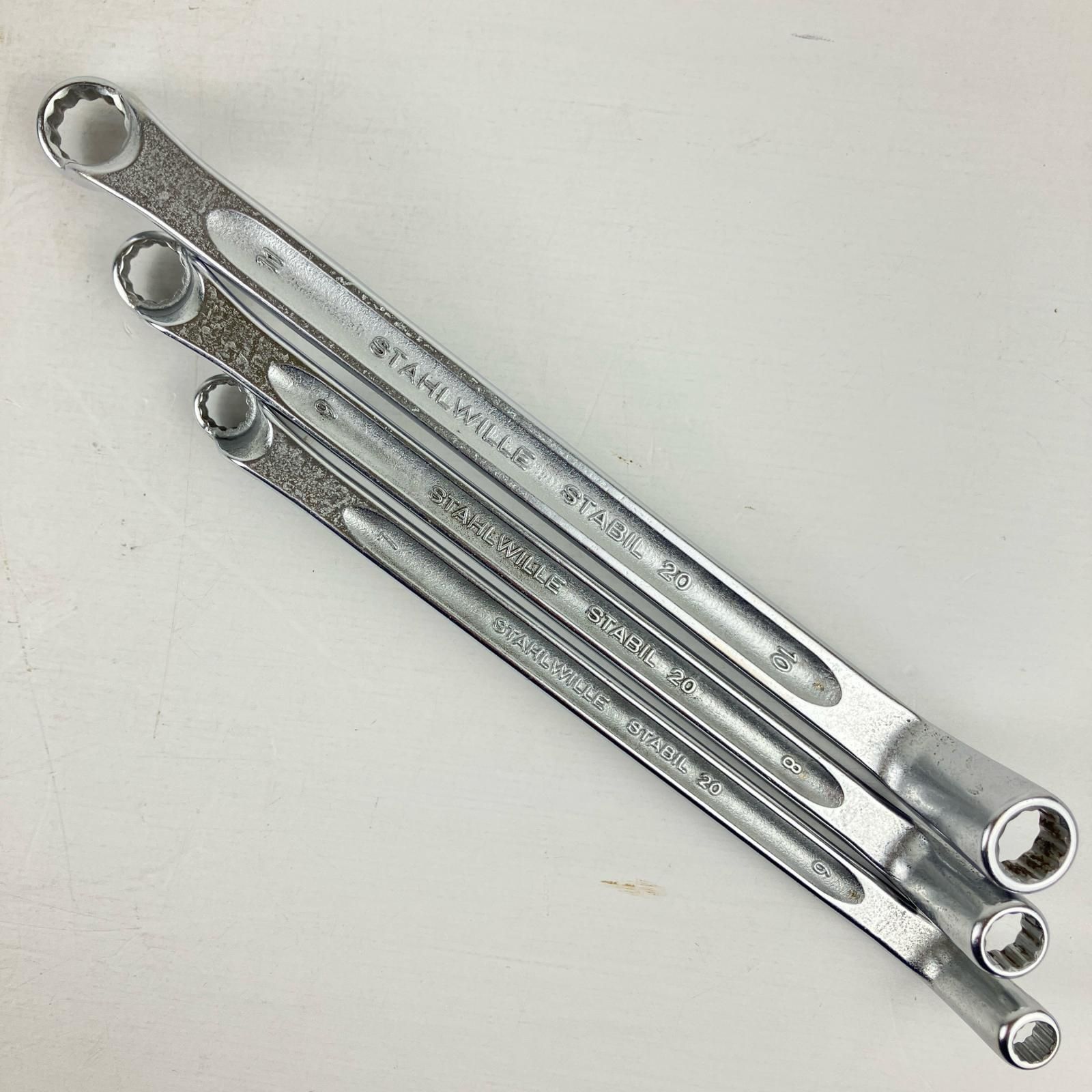 ЗЗSTAHLWILLE スタビレー 6-11mm 75°オフセットメガネレンチ 3本組 本体のみ STABIL20 シルバー