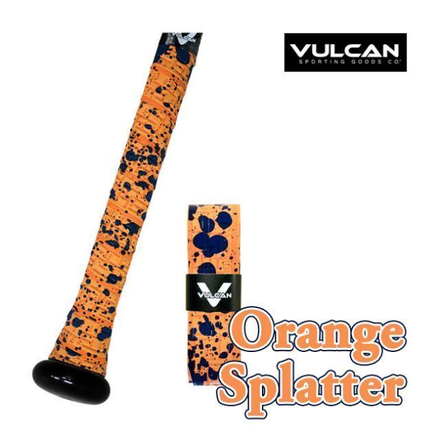 種類7:YellowSplatter(041)/0.50mm(薄目) VULCAN(バルカン) SPLATTER SERIES バット用 グリップテープ 野球 ベースボール バットアクセサリー 0.50／1.00／1.75mm 【メール便発送】