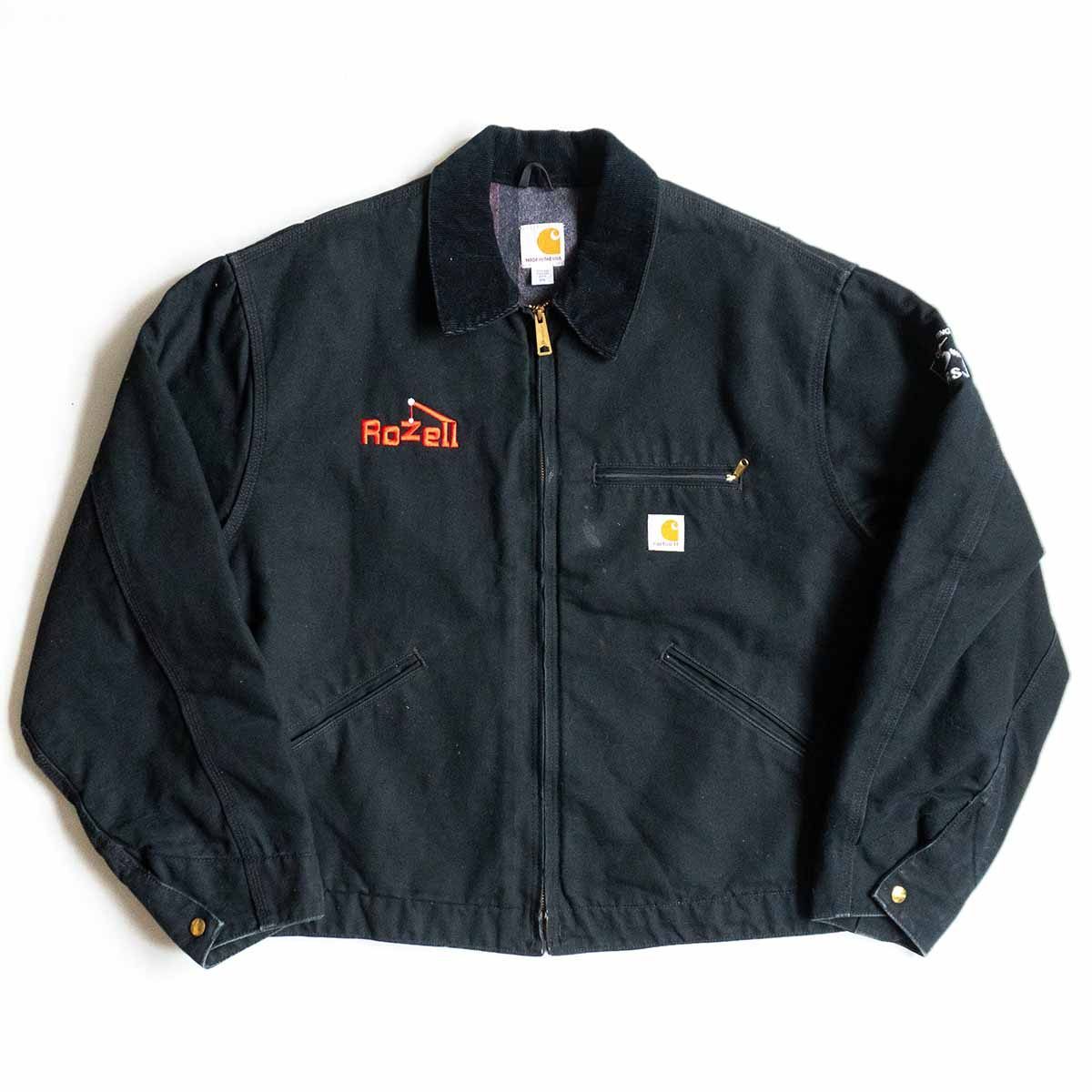 【USA製】Carhartt【DETROIT JACKET デトロイトジャケット】2XL ブラック BLK ダック カーハート 古着 u2406046