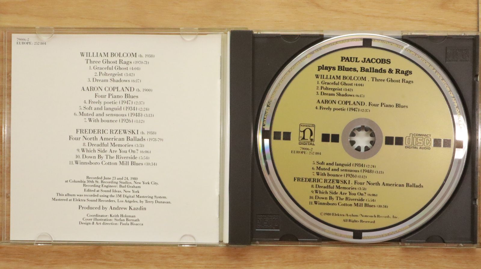 中古CD☆ポール・ジェイコブス/Paul Jacobs□ ピアノのためのブルース