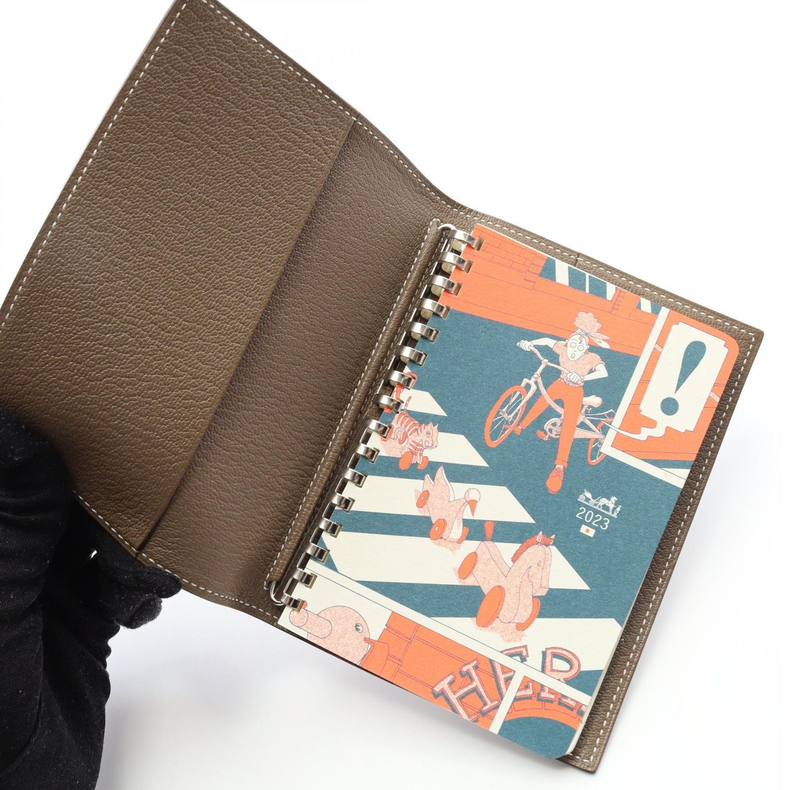エルメス HERMES 手帳カバー アジェンダGM エトゥープ B刻 エトゥープ 