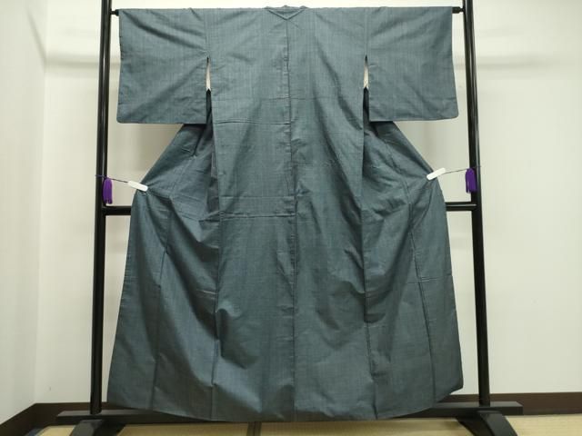 平和屋着物□本場大島紬 幾何学文 正絹 逸品 未使用 AAAW5047mf