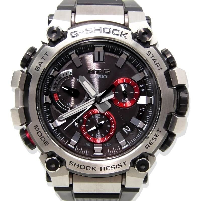 CASIO G-SHOCK Gショック MTG-B3000-1AJF MT-G 電波ソーラー Bluetooth メタル アナログ 樹脂バンド ブラック シルバー 28010138
