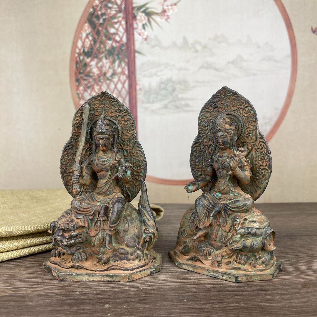 仏教美術 仏像 文殊普賢菩薩 仏堂奉納 仏像 招財 開運 風水 工芸品 置物 仏教美術 仏像 文殊普賢菩薩 仏堂奉納 仏像 招財 開運 風水 工芸品