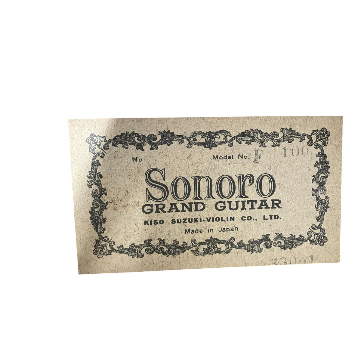 アコースティックギター ファッション Sonoro GRAND GUITAR NO.F100