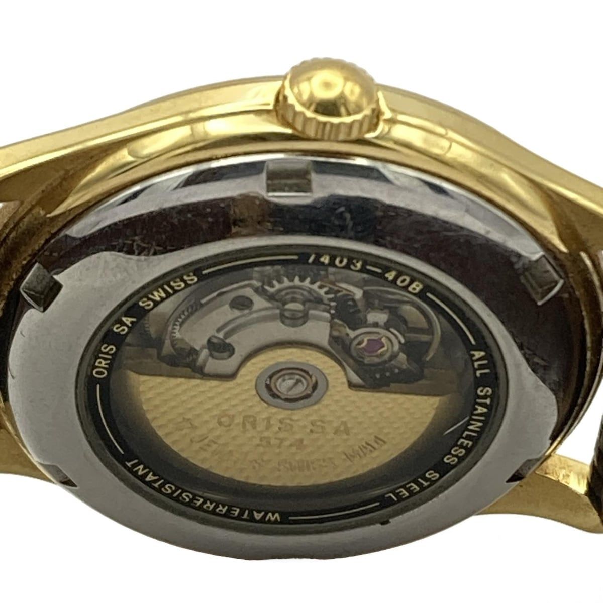 ORIS(オリス) 腕時計 ポインターデイト 7403-40B メンズ 裏スケ