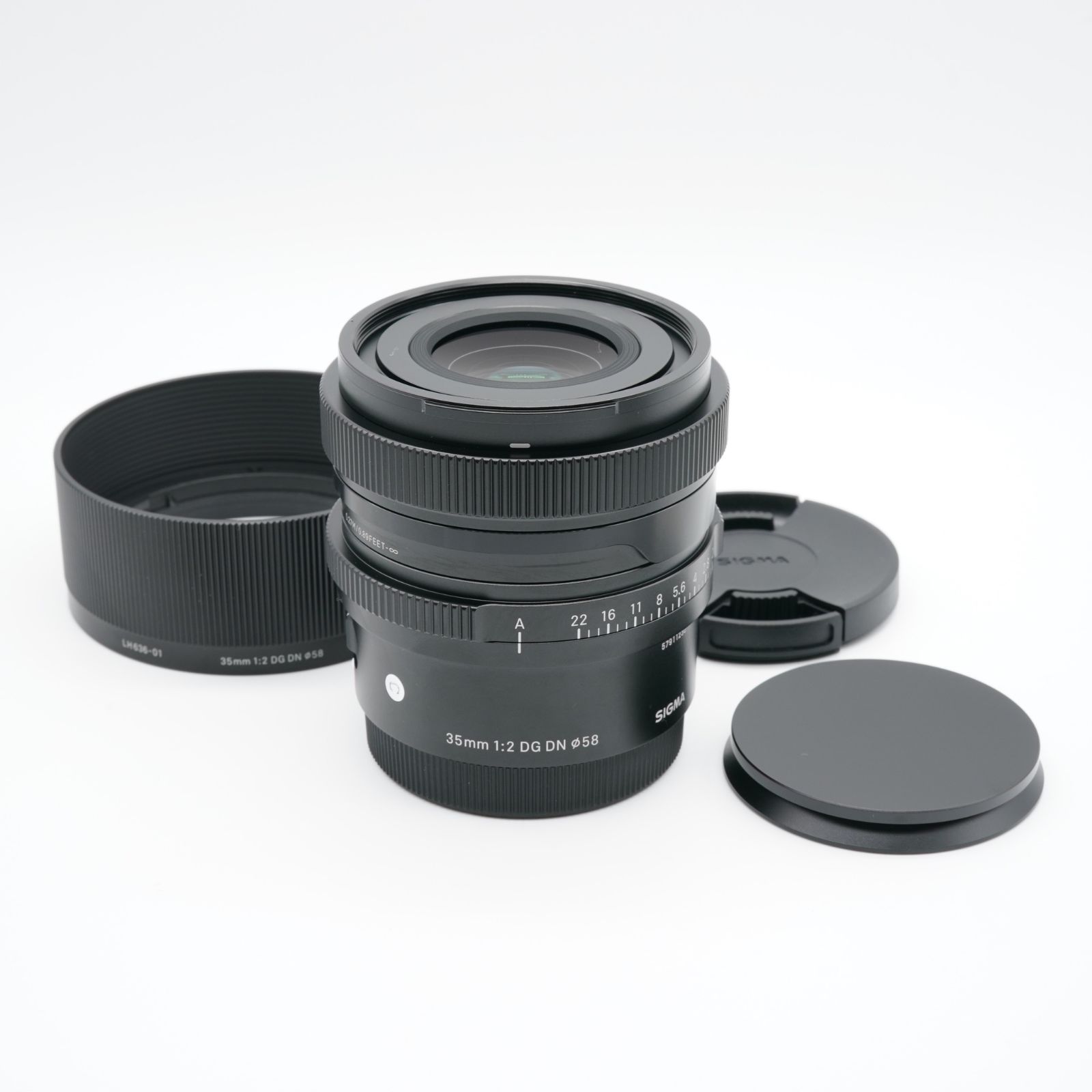 SIGMA シグマ 35mm F2 DG DN Contemporary ソニーE あると嬉しい純正フード マグネットキャップ付