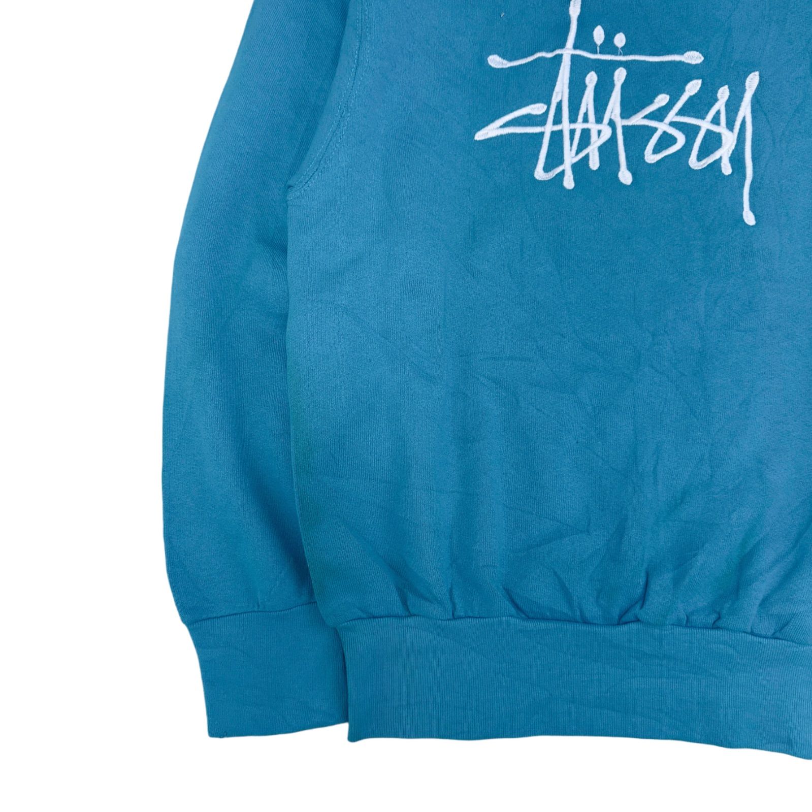 STUSSY スウェット M相当 ( サイズ表記：L ) ステューシー ターコイズブルー ブルー系 スエット トレーナー 00s 古着 D1110 -  メルカリ