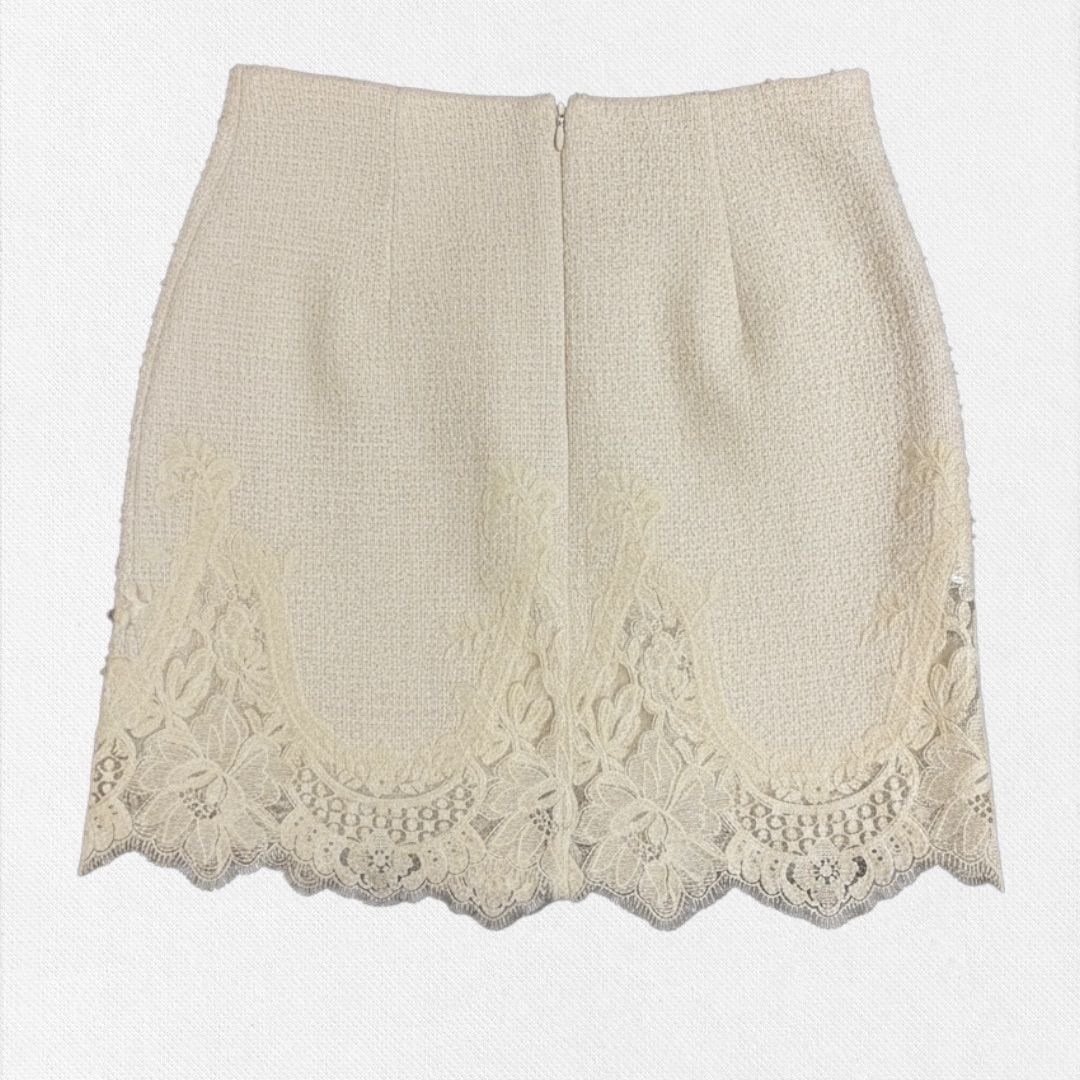 エリザベッタ ELISABETTA FRANCHI ミニスカート 40サイズ オフホワイト レディーススカート イタリア製