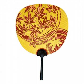 MADE IN JAPAN 大型透かしうちわ 金彩 赤 1105