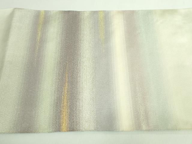 平和屋本店■極上　西陣　小川英謹製　爪掻き本綴れ　八寸名古屋帯　あけぼの　金銀糸　反端・共箱付き　逸品　DZAB1284kh5 平和屋本店□極上 西陣 小川英謹製 爪掻き本綴れ 八寸名古屋帯