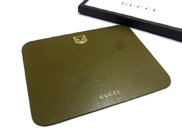 □新品□未使用□ GUCCI グッチ レザー トラ タイガー マウスパッド PC