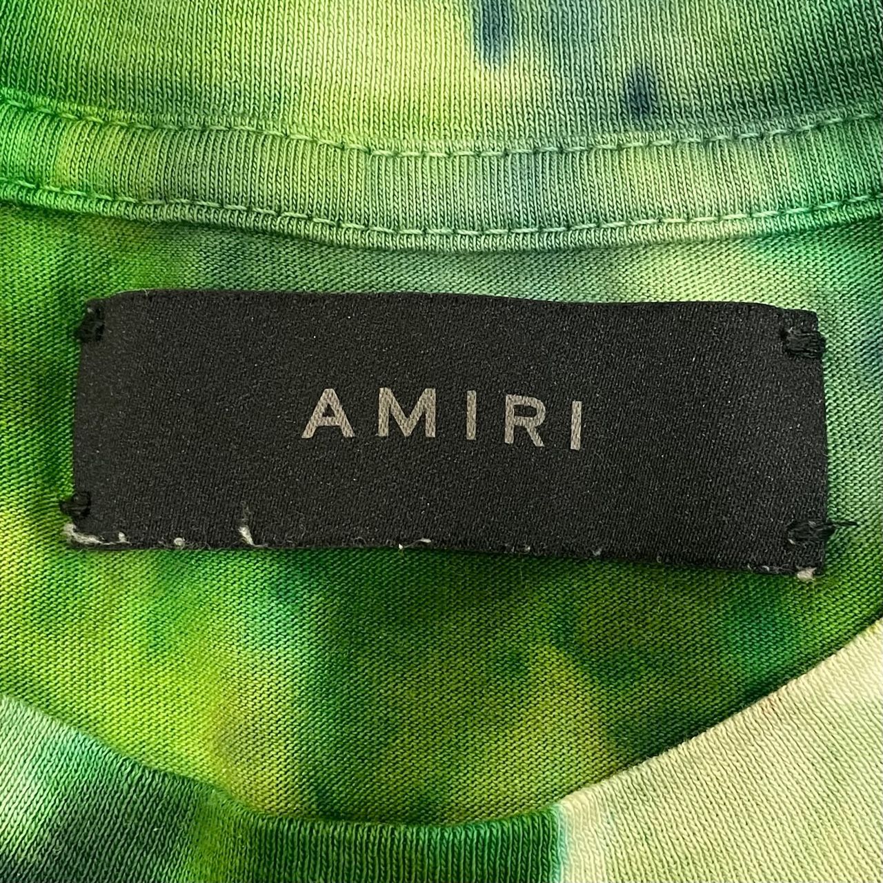 Amiri Core Logo タイダイTシャツ オリーブ | タイダイデザイン Amiri Amiri Core Logo Tie Dye Olive | ONU