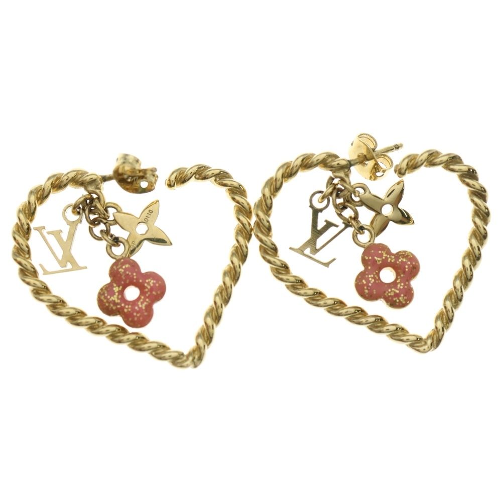 LOUIS VUITTON ルイヴィトン スウィートモノグラム ピアス イヤーアクセサリー ブークルドレイユインマイハート ゴールド M65948