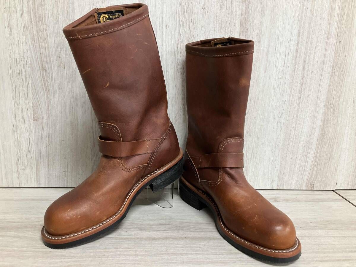 USA製 チペワ Chippewa 91066 エンジニアブーツ 5E ブラウン CHIPPEWA チペワ 91066 ENGINEER BOOTS US TANRENEGADE