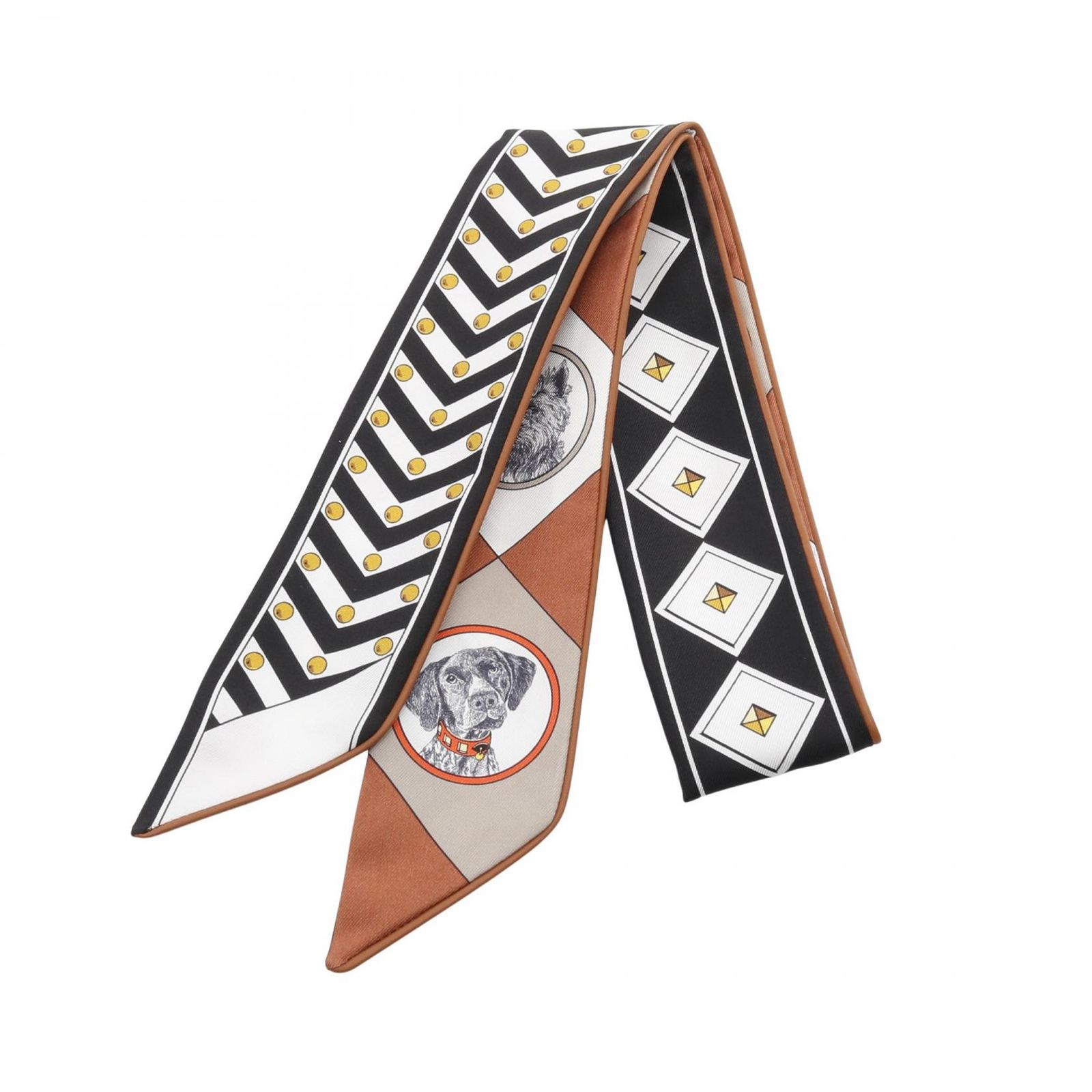 HERMES エルメス ツイリー ドゥ トゥジュール Colliers et Chiens スカーフ
