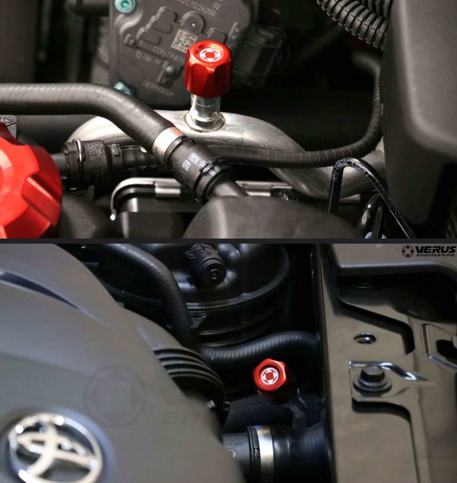 VERUS ENGINEERING ヴェルスエンジニアリング A0255A TOYOTA GR A90 A91スープラ SUPRA A Cキャップ 2個セット レッド