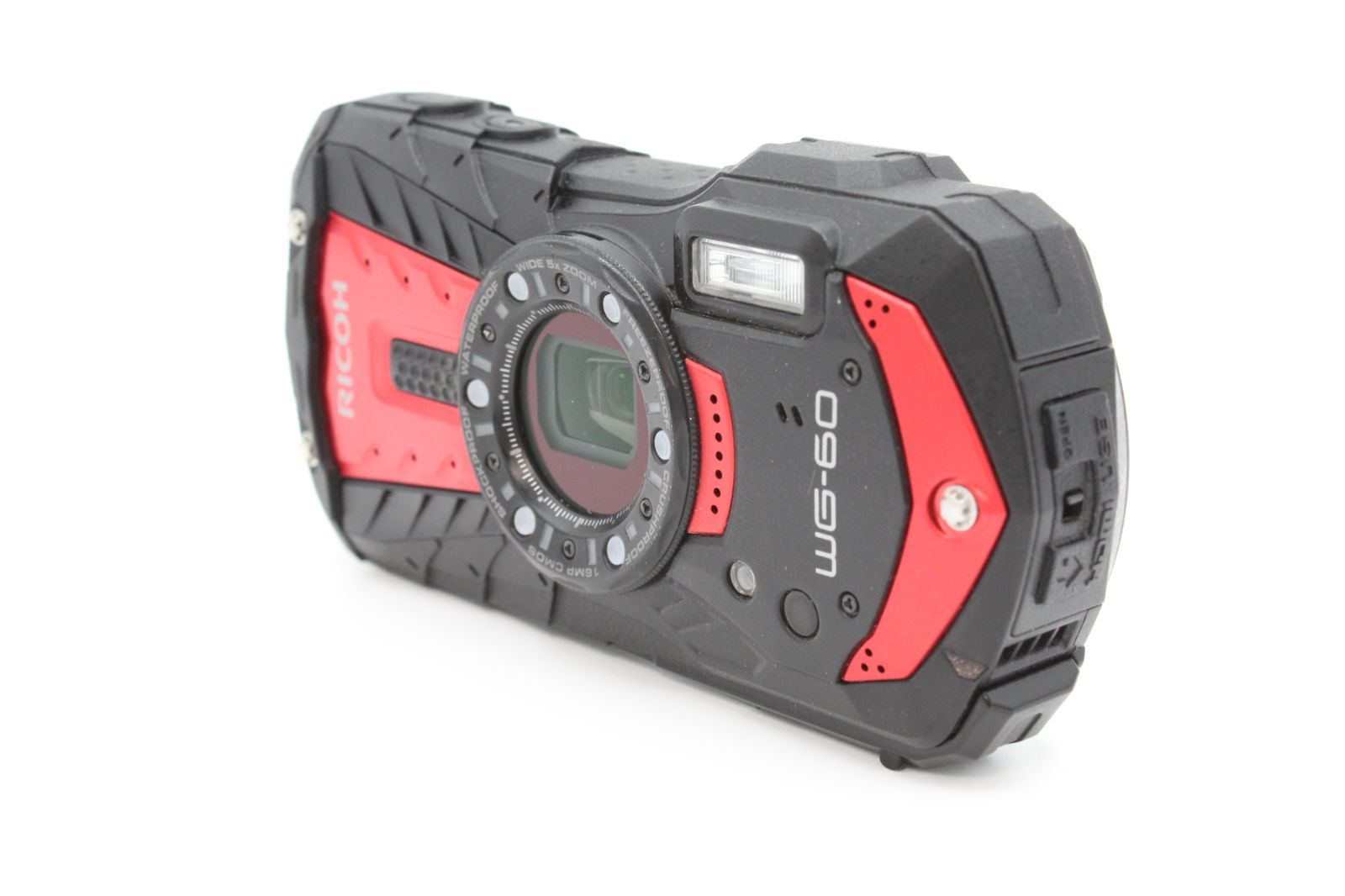 クーポンRICOH リコー 防水デジタルカメラ WG-60 レッド コンパクトデジタルカメラ