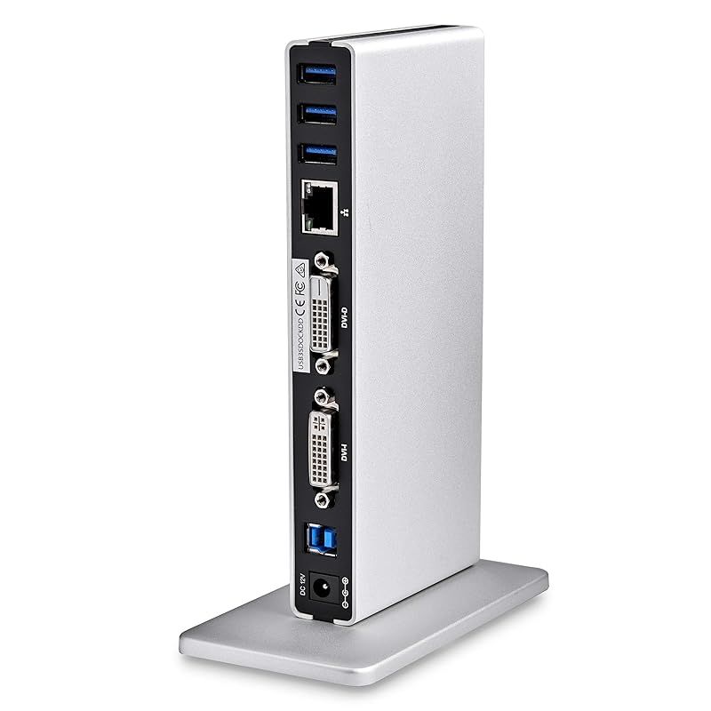 新着商品 StarTech.com USB3.0接続ドック Mac|Windows対応 デュアルDVIモニタ対応 縦置きスタンド付属 HDMI|VGAアダプタ 5x USB GbEポート USB3SDOCKDD 0