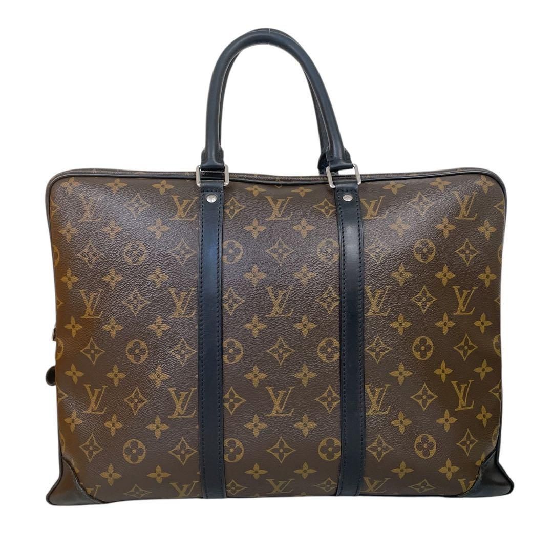 価格交渉 質問大 ルイヴィトン モノグラムマカサー 2way ドキュマンヴォワヤージュ バッグ 4155