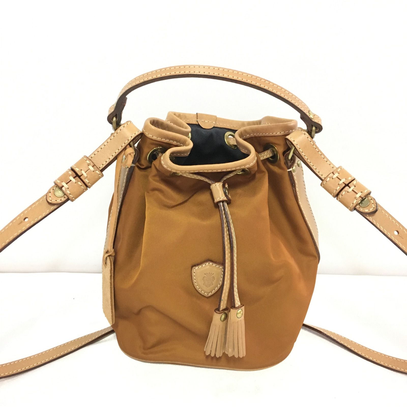 美品】Felisi フェリージ ショルダーバッグ 巾着 ブラウン レディース 
