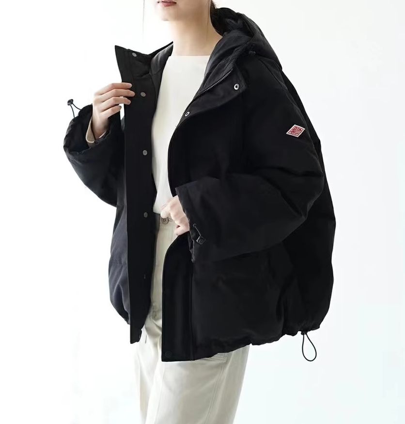 ダントン DANTON ダウン フーデッド ジャケット ダウンジャケット レディース メンズ 男女兼用 長袖 トップス ブラック