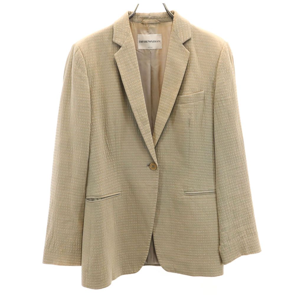 EMPORIO ARMANI テーラードジャケット ベージュ系 4105125J0013 エンポリオアルマーニ イタリア製 テーラードジャケット 40