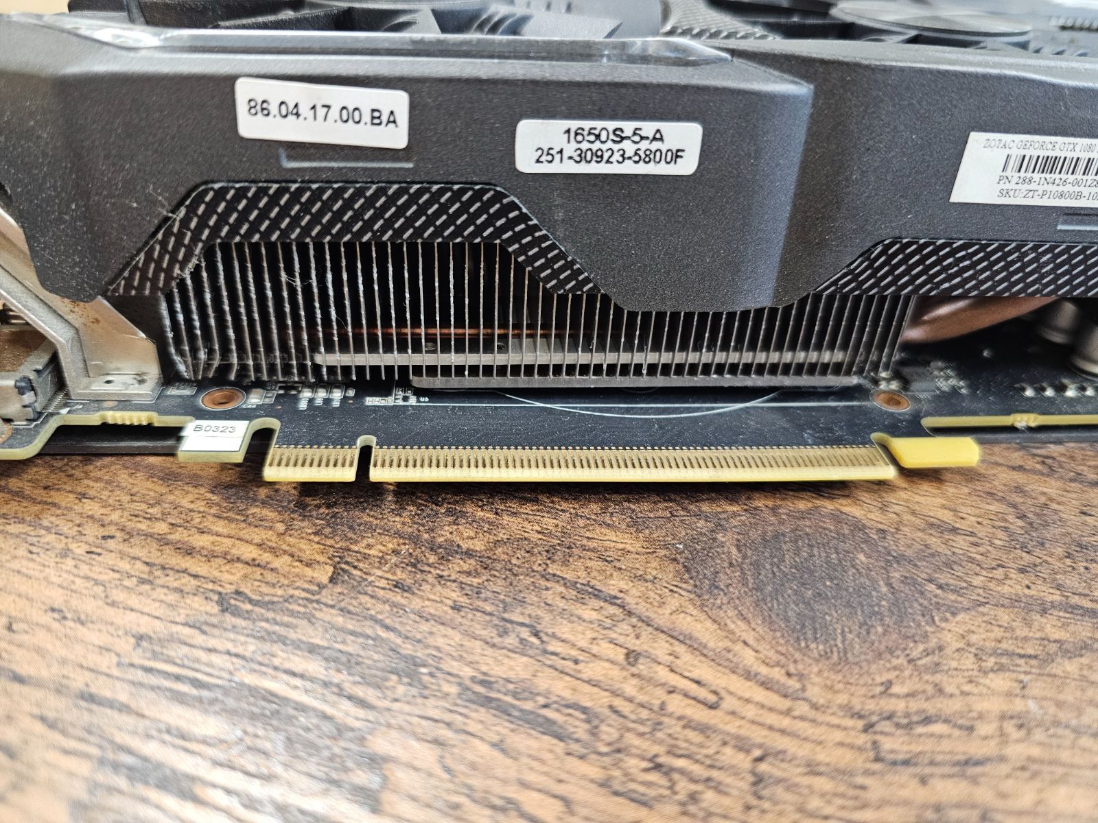 ジャンク) ZOTAC GEFORCE 1080 AMP EXTREME 8GB 256BIT GDDR5X ZOTAC