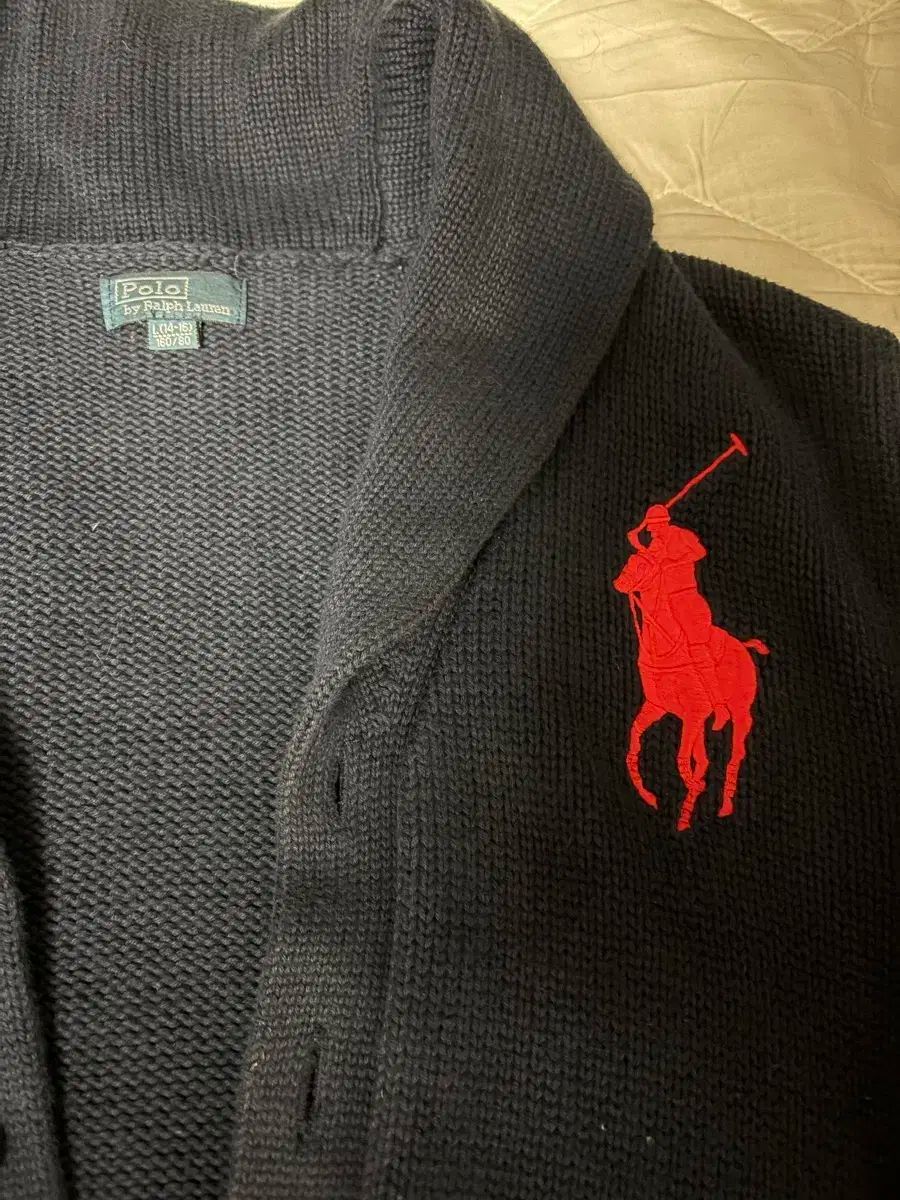 ポロ Ralph Lauren ラルフローレン ビックポニー ネイビー ジップアップニット