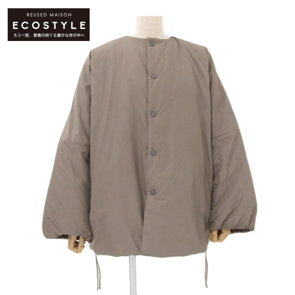 HYKE OXFORD COLLARLESS BIG JACKET ブラック1 - ジャケット/アウター