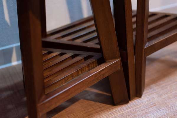 天然木 ミンディ のプランターベース 花台 Ｌサイズ W28×D28×H90cm No.923 ブラウン NEXPOTALLINN_EU