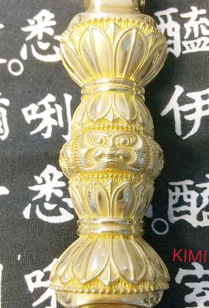 独鈷杵 真鍮製磨き仕上げ 長さ約16.8cm　密教法具 寺院用仏具 Vajra 独鈷杵 真鍮製磨き仕上げ 長さ約16.8cm 密教法具 寺院用仏具