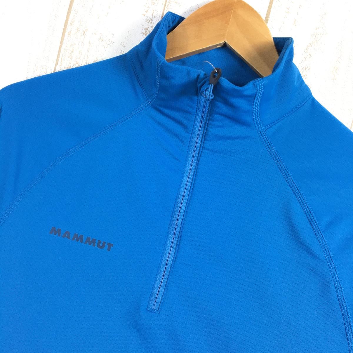 MENs W-S マムート スノー ミッドレイヤー ハーフ ジップ プル Snow ML Half Zip Pull ベースレイヤー ロングスリーブ  シャツ ジップネック プルオーバー MAMMUT 1014-02400 ブルー系 - メルカリ