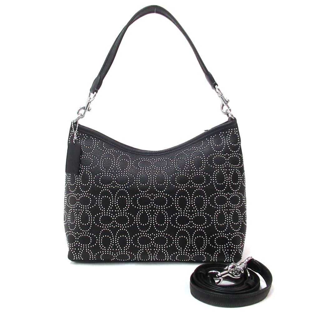 ■新品■未使用■ COACH コーチ CH857 タビー レザー 2WAY クロスボディ ショルダーバッグ 肩掛けかばん ブラック系 AV7310