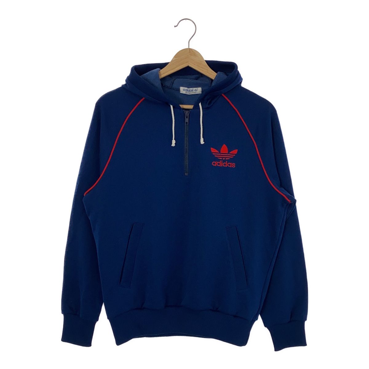 ◇中古品◇adidas アディダス パーカー ネイビー 紺色 DESCENTE製 70s 