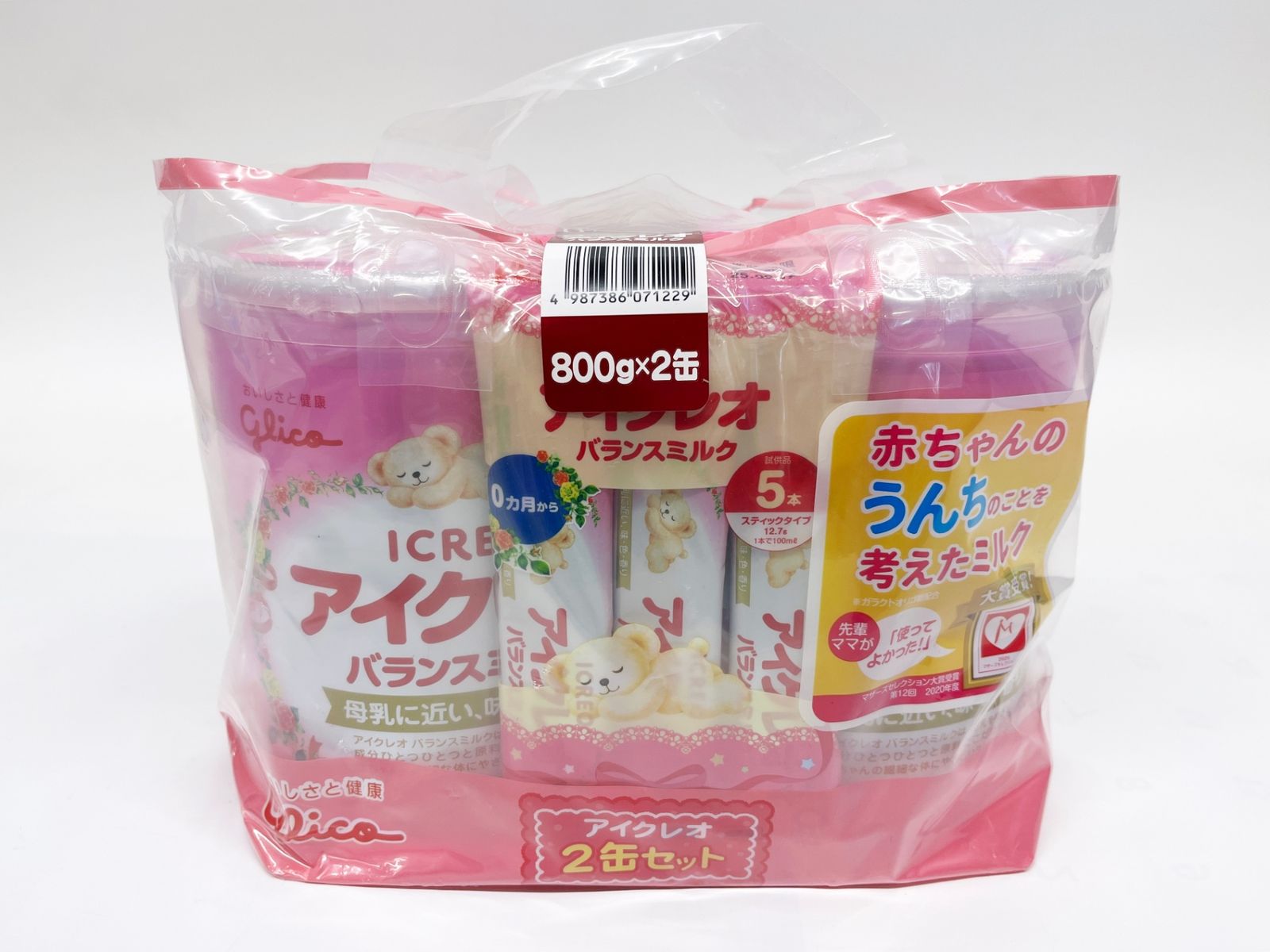 Glico アイクレオ バランスミルク 800g x 4缶セット D20