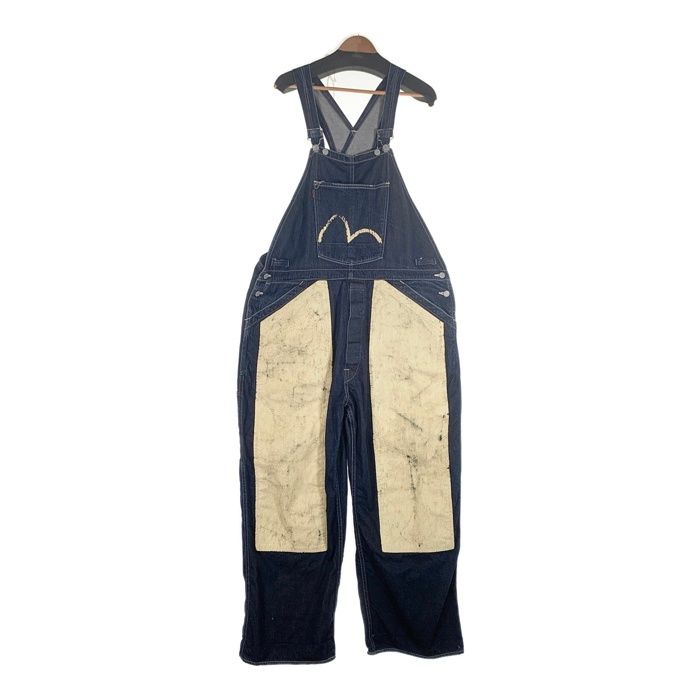エヴィス EVISU デニムオーバーオール EVISU エヴィス ダブルニーデニムオーバーオール インディゴ