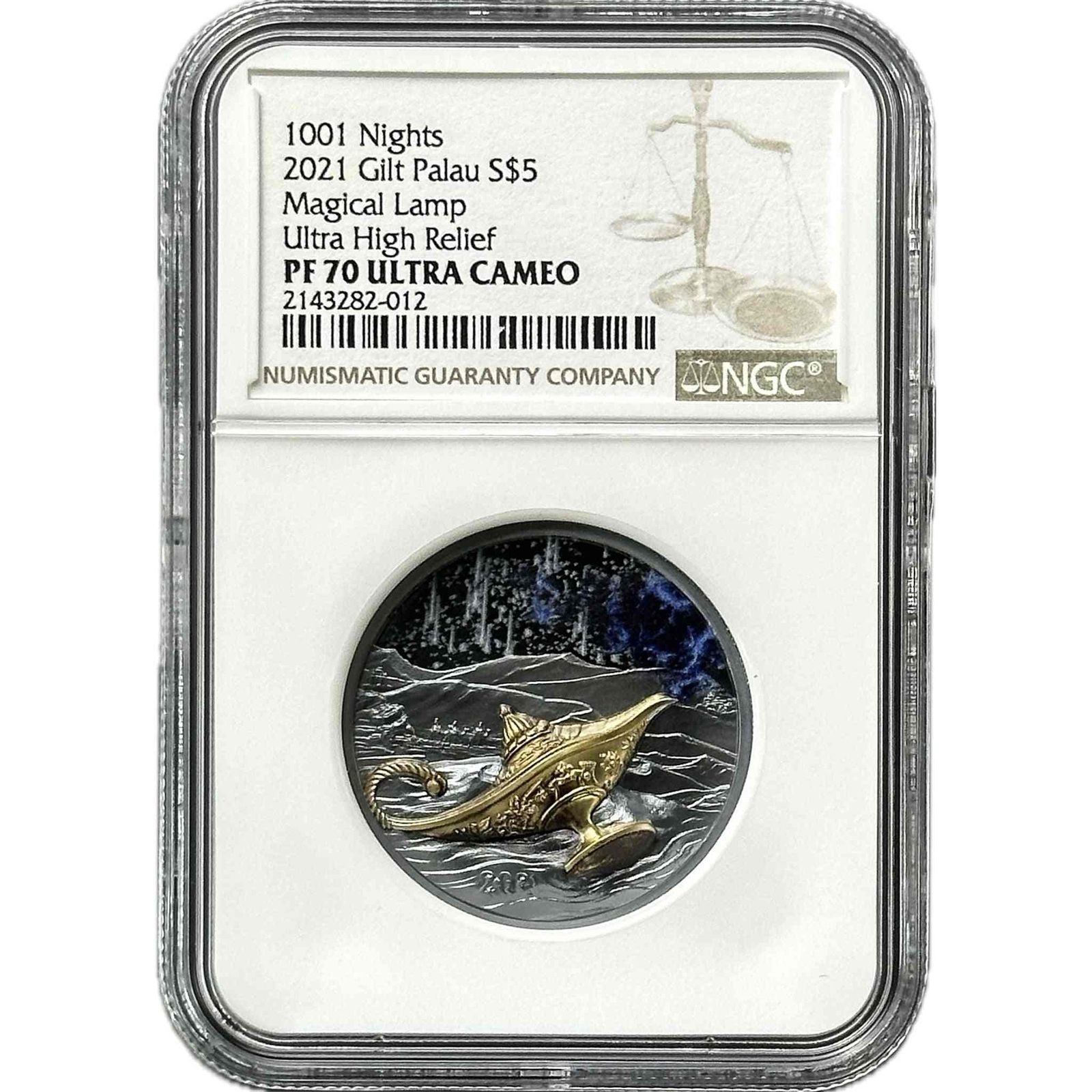 Silver Magical Lamp Coin 2021 | 1 oz Silver - PF70 Palau