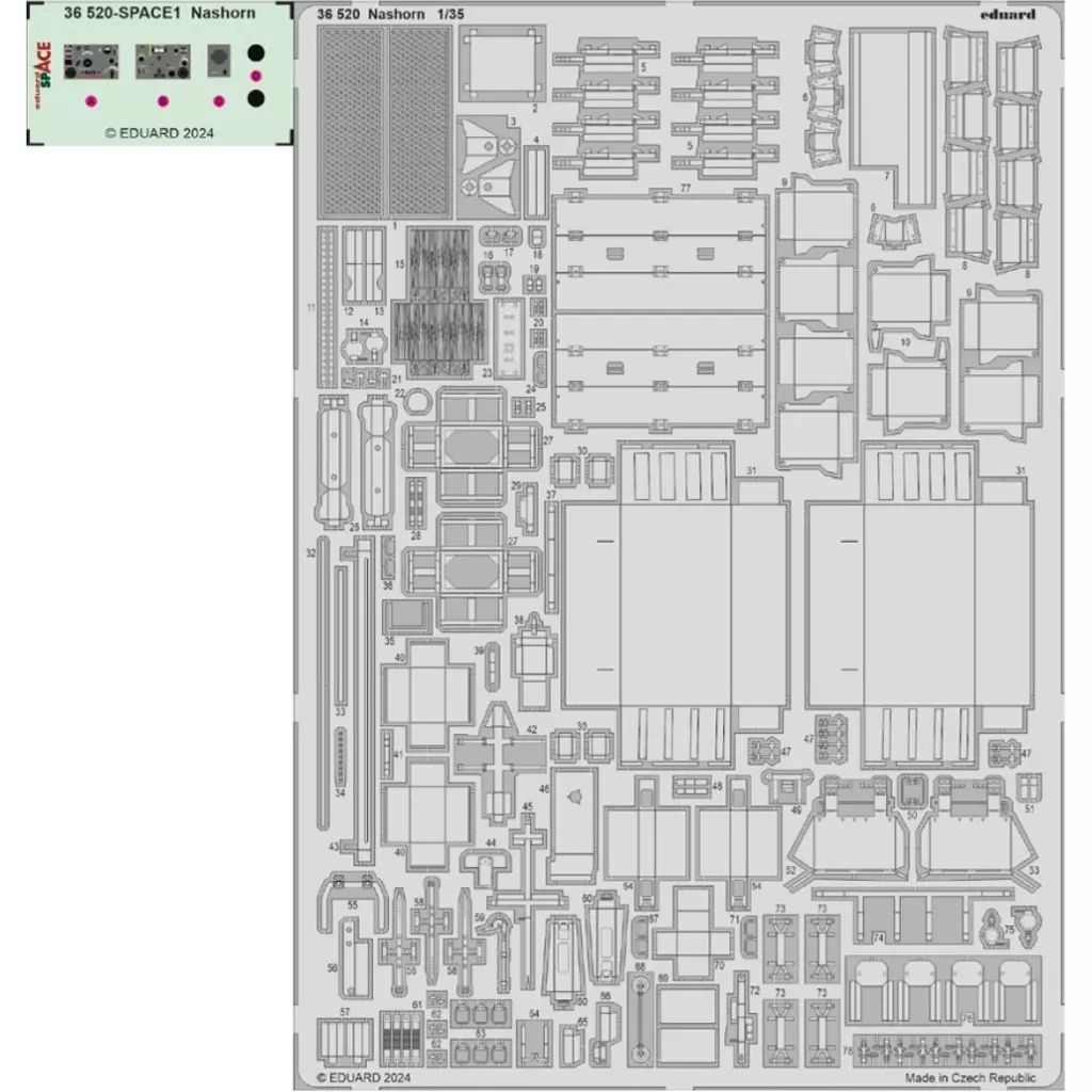 プラモデル 1|35 重対戦車自走砲 ナースホルン エッチングパーツ タミヤ用 EDU36520