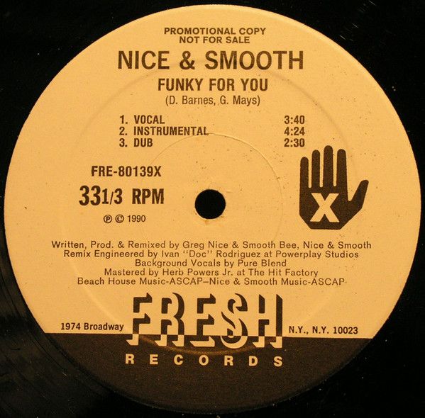 米12” Nice & Smooth Funky For You FRE80139Y Fresh Records