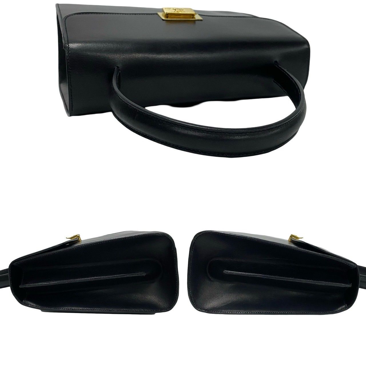 極 美品 袋付 CELINE セリーヌ ヴィンテージ トリオンフ ロゴ 金具  