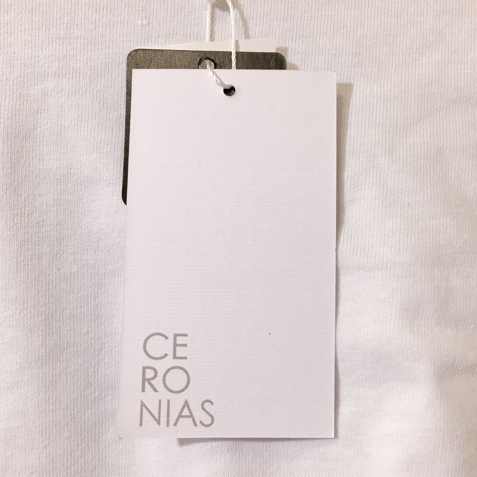 美品】タグ付き CERONIAS セロニアス Tシャツ 白 グレー トップス