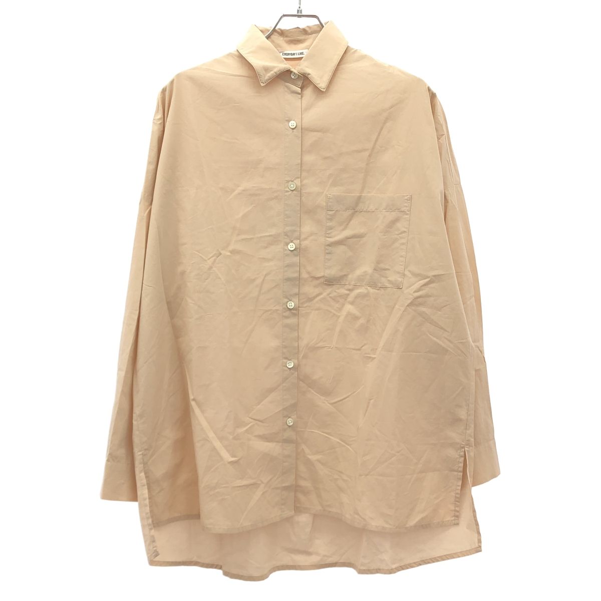 美品▲Deuxieme Classe // ワイドシャツ▲ピンクベージュ Deuxieme Classe EVERYDAY I LIKE. ドゥーズィエムクラス エヴリデイ