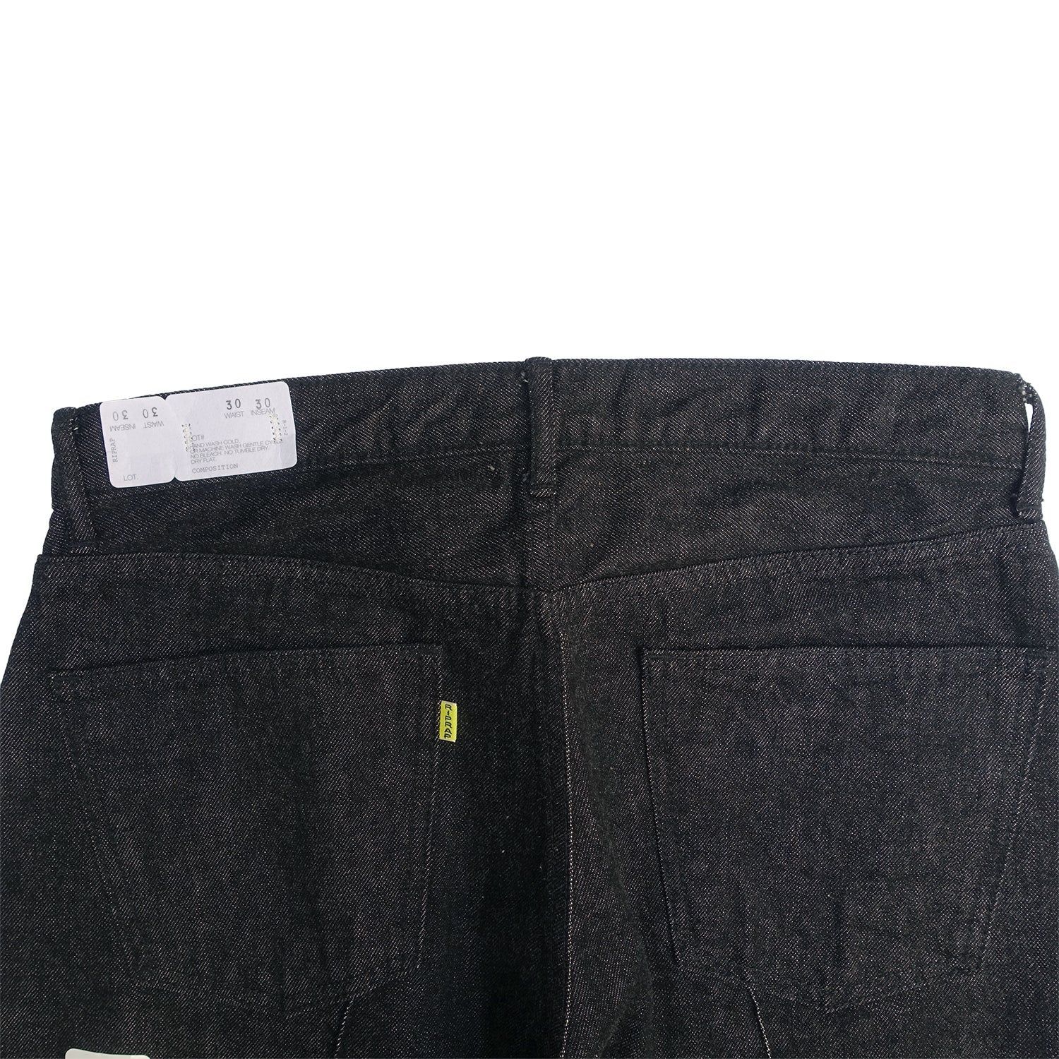 Riprap リップラップ TWISTED CREASE JEANS RELAXED-FIT BLACK 