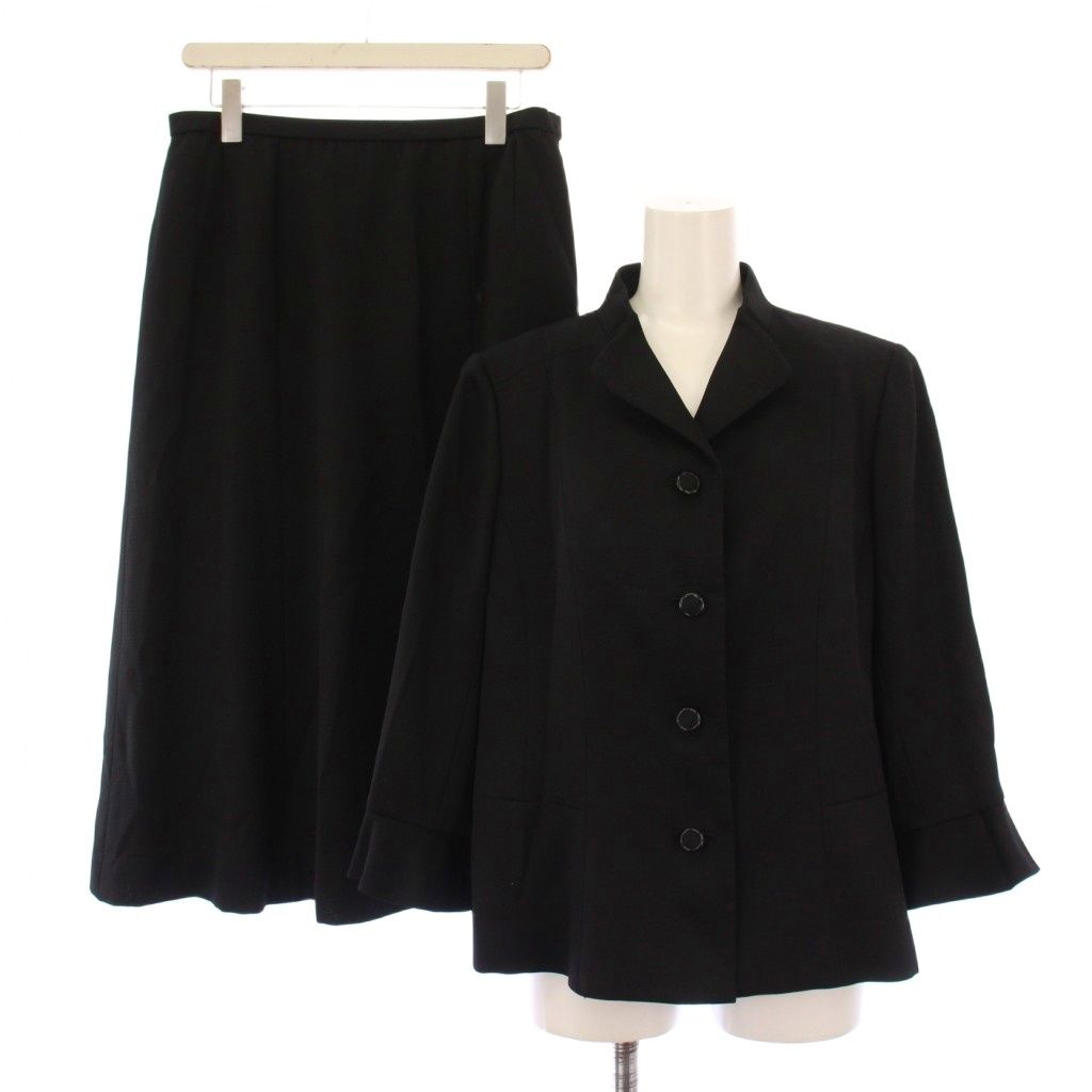 レリアン　黒　スカート レリアン Leilian ブラックフォーマル 喪服 セットアップ