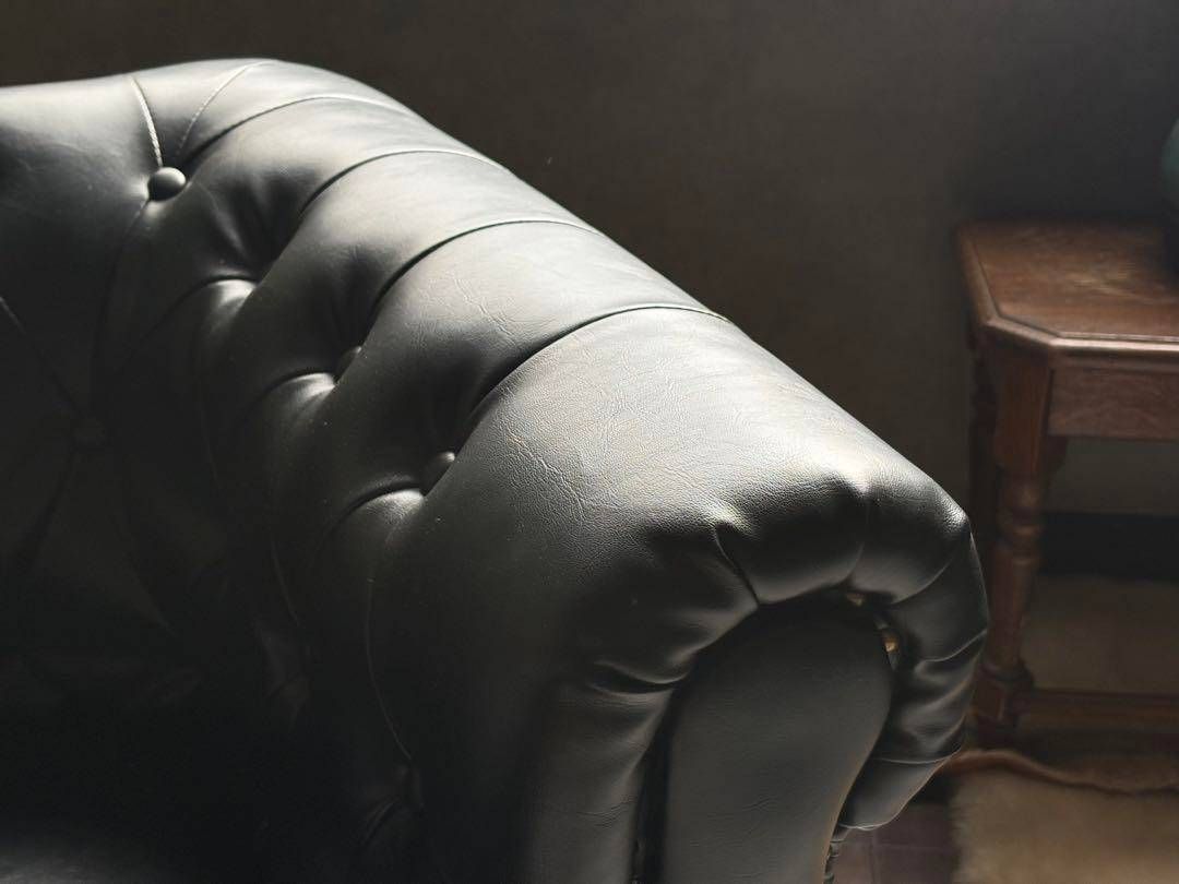 本革　チェスターフィールド　アームチェア　リベット打ち　ボタンダウン　YZ 本革 チェスターフィールド アームチェア リベット打ち ボタン