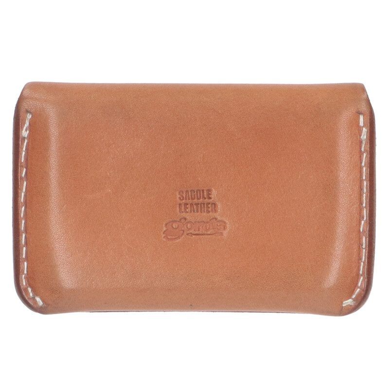 ゴローズ 金メタル付き 名刺入れ メンズ ゴローズ 金メタル付き 茶