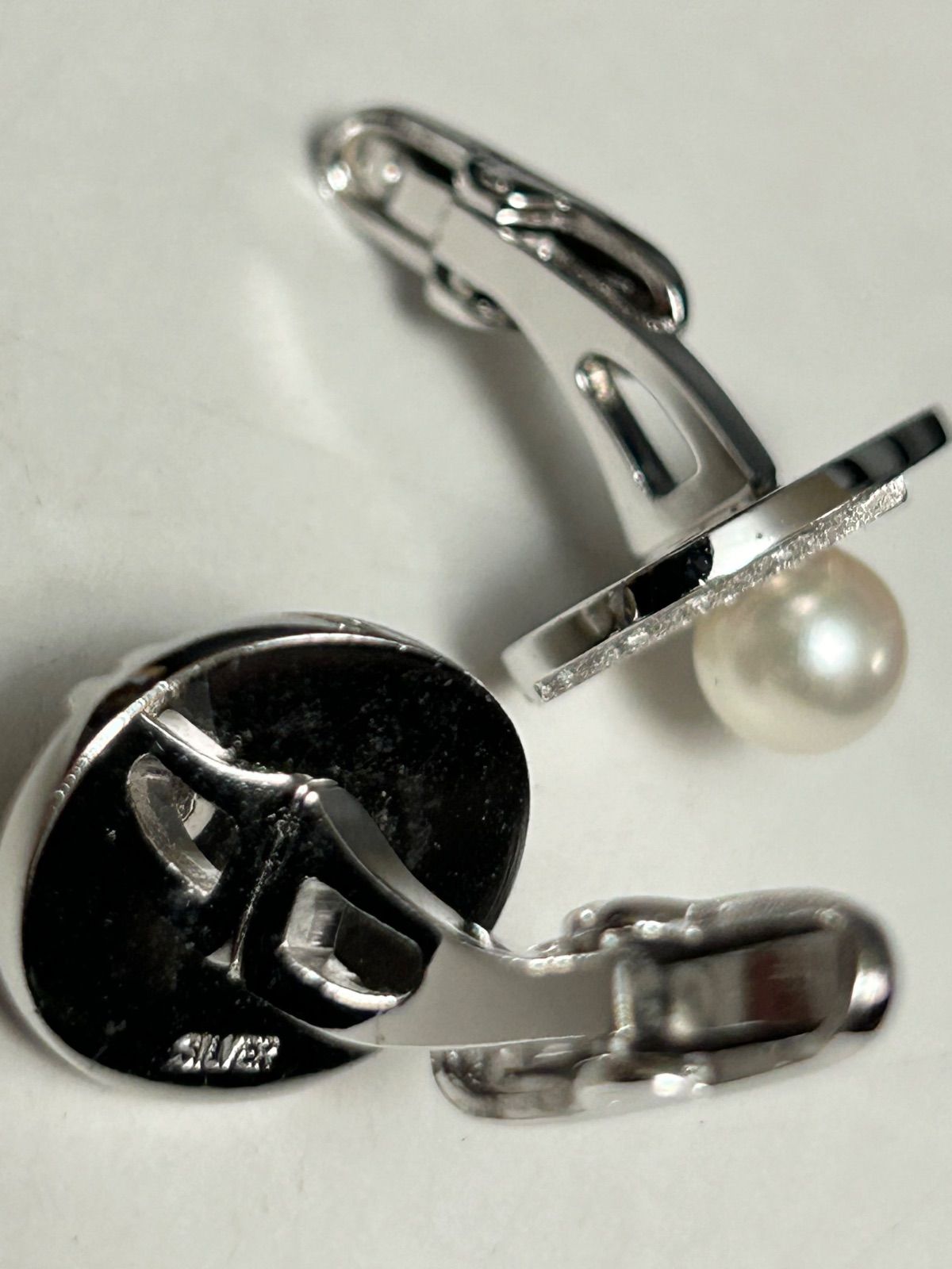 ☢ 90年代SILVER刻印ボディーPEARLトップCUFF