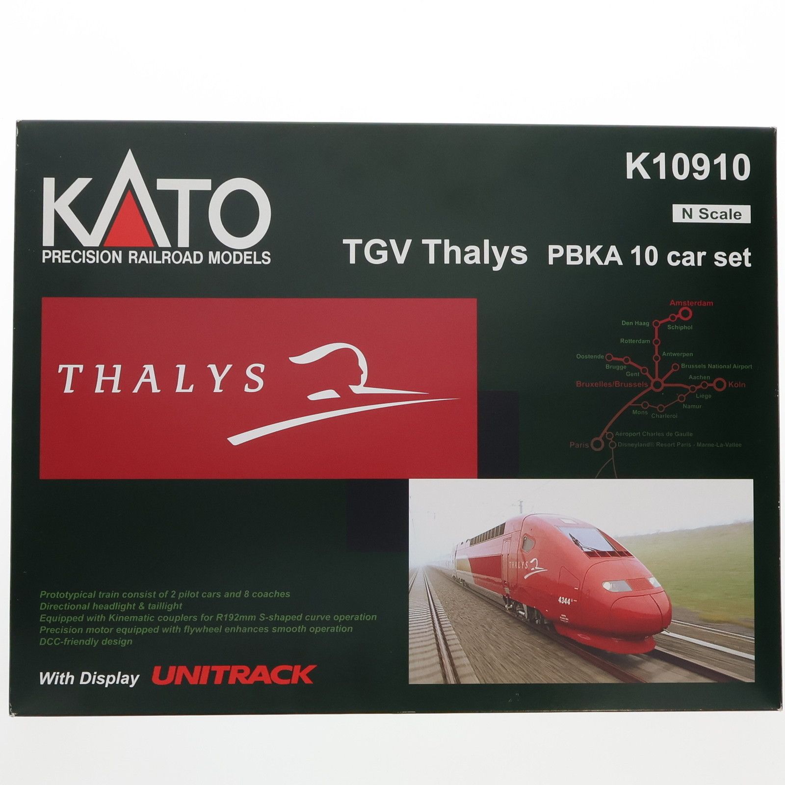 KATO TGV Thalys PBKA 10車セット　タリス Nゲージ TGV Thalys (タリス) PBKA (10両セット) ☆外国形モデル (鉄道