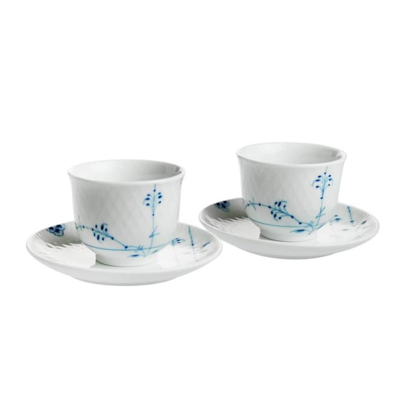 ROYAL COPENHAGEN ロイヤルコペンハーゲン カップ_ソーサー ブルー 125ml 並行輸入品 ブルーパルメッテ 2-500-031 2客入